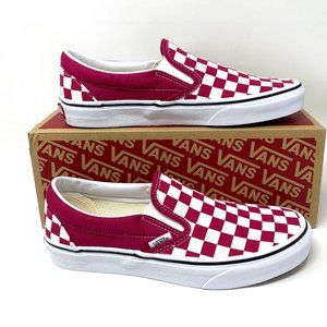 VANS Classic Slip-On Ceris Red Canvas Women's Size Sneakers VN0A4U38WS2